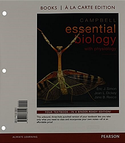 Campbell Essential Biology with Physiology with Mastering Biology Student Access Code Card (Loose Leaf, 4)