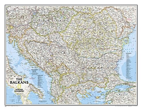 National Geographic Balkans Wall Map - Classic - Laminated (30.25 X 23.5 In) (Not Folded, 2012)