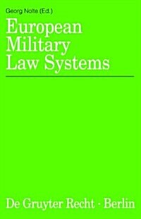 European Military Law Systems (Hardcover)