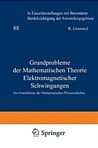 Grundprobleme Der Mathematischen Theorie Elektromagnetischer Schwingungen (Paperback)