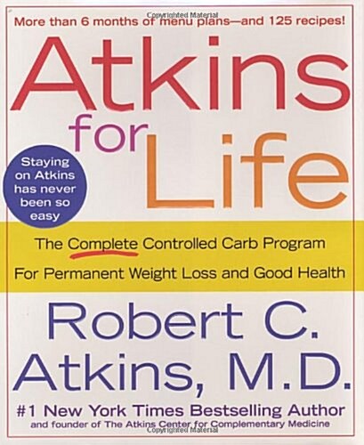 [중고] Atkins for Life (Hardcover, 1st)