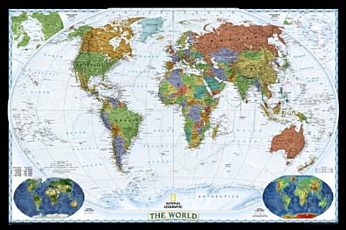 National Geographic World Wall Map - Decorator (46 X 30.5 In) (Not Folded, 2021)