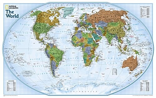 National Geographic World Wall Map - Explorer (32 X 20 In) (Not Folded, 2022)