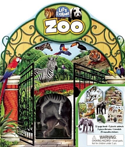 Lets Explore: Zoo [With Book(s) and 3 Plastic Animals, 2-Piece Diorama, 4 Models] (Other)