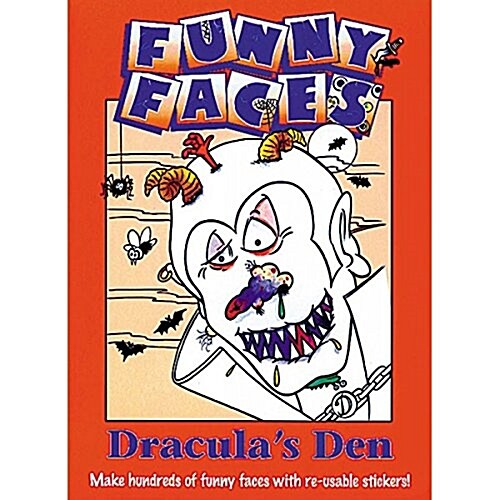 Funny Faces Reusable Sticker Books-Draculas Den (Paperback)