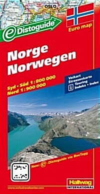 Hallwag Norwegen / Norway Road Map (Map, FOL)