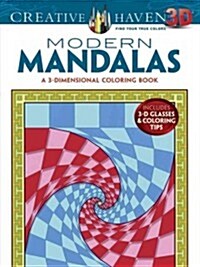 Modern Mandalas: A 3-Dimensional Coloring Book [With 3-D Glasses] (Paperback)