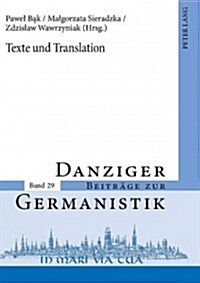 Texte Und Translation (Hardcover)