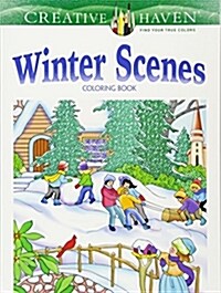 Creative Haven Winter Scenes Coloring Book (Paperback)