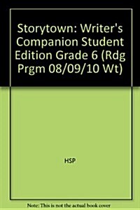 [중고] Storytown: Writer‘s Companion Student Edition Grade 6 (Paperback, Student)