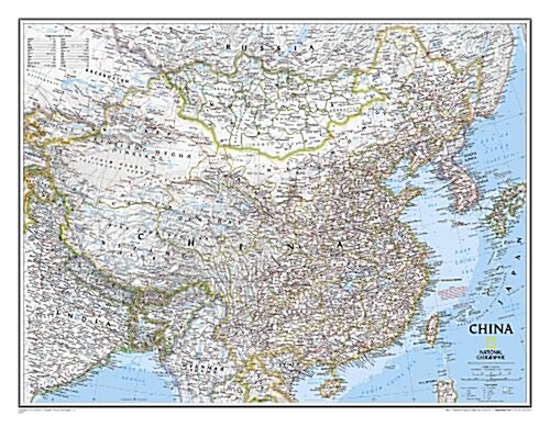 National Geographic China Wall Map - Classic - Laminated (30.25 X 23.5 In) (Not Folded, 2022)