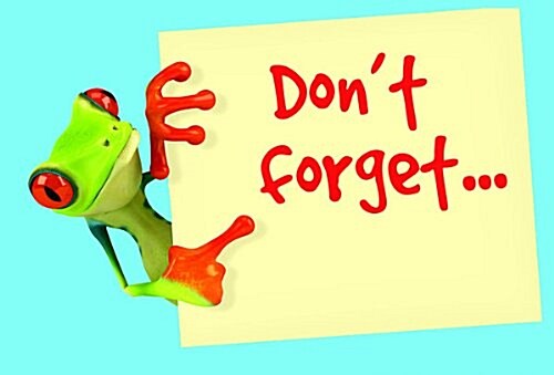 Dont Forget Frog Postcards (Novelty)