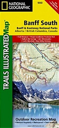 Banff South Map [Banff and Kootenay National Parks] (Folded, 2020)