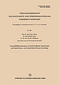 Suszeptibilitatsmessungen an Hochwarmfesten Legierungen Auf Nickel-Chrom- Und Kobalt-Nickel-Chrom-Grundlage (Paperback, 1958 ed.)