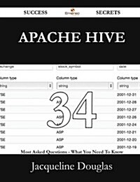 Apache Hive 34 Success Secrets - 34 Most Asked Questions on Apache Hive - What You Need to Know (Paperback)