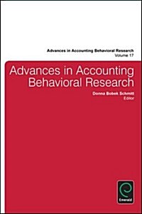 Advances in Accounting Behavioral Research (Hardcover)