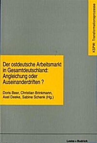 Der Ostdeutsche Arbeitsmarkt in Gesamtdeutschland : Angleichung Oder Auseinanderdriften? (Paperback)