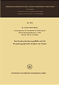 Der Druckverbreiterungseffekt Und Die Ir-spektrographische Analyse Von Gasen (Paperback)