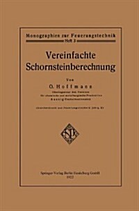 Vereinfachte Schornsteinberechnung (Paperback, 1922)