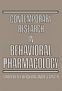 Contemporary Research in Behavioral Pharmacology (Paperback)