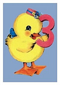 Duckling Third Birthday Card [With 6 Envelopes] (Loose Leaf)