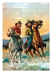 Cowboy and Cowgirl Riding the Range Birthday Card [With 6 Envelopes] (Loose Leaf)