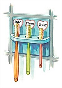 Family Toothbrushes Baby Card [With 6 Envelopes] (Loose Leaf)