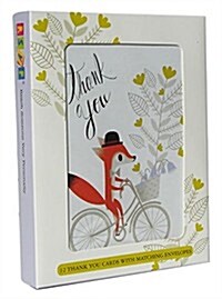Fox on Bike Thank You Cards [With 12 Envelopes] (Other)