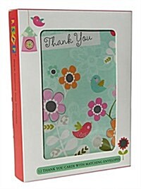 Flowers with Birds Thank You Cards [With 12 Envelopes] (Other)