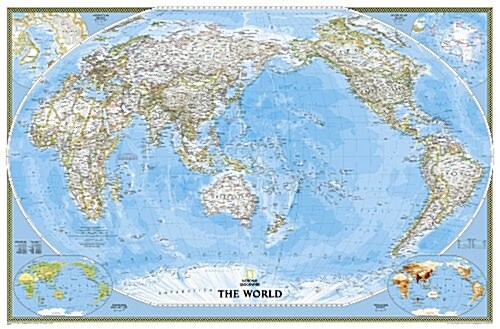 World Classic, Pacific Centered, Enlarged &, Laminated (Not Folded)