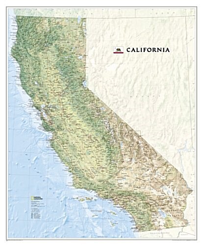 National Geographic California Wall Map - Laminated (33.5 X 40.5 In) (Not Folded, 2023)