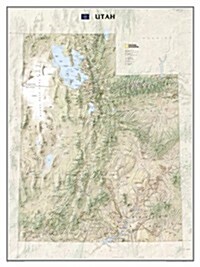 National Geographic Utah Wall Map - Laminated (30.25 X 40.5 In) (Not Folded, 2018)