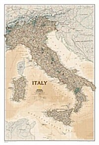 National Geographic Italy Wall Map - Executive - Laminated (23.25 X 34.25 In) (Not Folded, 2016)