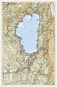 National Geographic: Lake Tahoe Basin Wall Map - Laminated (26.5 X 40.5 Inches) (Not Folded, 2009)