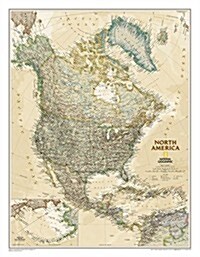 National Geographic North America Wall Map - Executive - Laminated (23.5 X 30.25 In) (Not Folded, 2021)