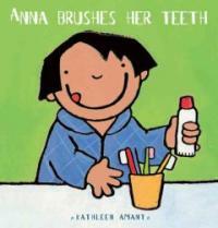 Anna brushes her teeth