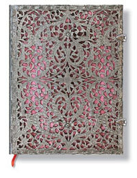 Paperblanks Blush Pink Silver Filigree Collection Hardcover Ultra Lined Clasp Closure 240 Pg 120 GSM (Other)