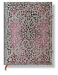 Paperblanks Blush Pink Silver Filigree Collection Hardcover Ultra Lined Clasp Closure 240 Pg 120 GSM (Other)