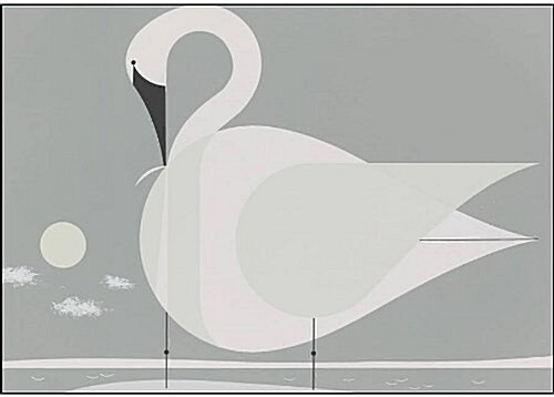 Charley Harper: Trumpeter Swan Notecards [With Envelope] (Loose Leaf)