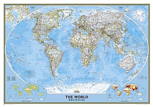 National Geographic World Wall Map - Classic - Laminated (43.5 X 30.5 In) (Not Folded, 2021)