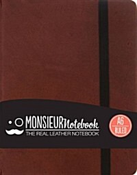 Monsieur Notebook Brown Leather Ruled Small (Leather)