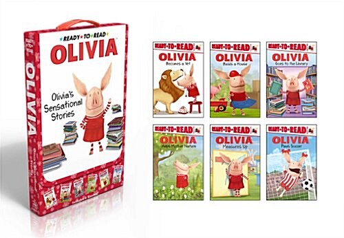 [중고] Olivias Sensational Stories: Olivia Helps Mother Nature/Olivia Goes to the Library/Olivia P;ays Soccer/Olivia Measures Up/Olivia Builds a House/ (Boxed Set)