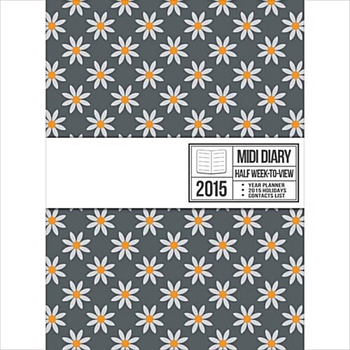 Grey Floral 2015 Fashion MIDI Diary (Other)