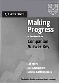 Making Progress to First Certificate Companion Answer Key (Paperback, 1st)