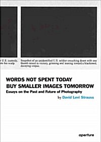 David Levi Strauss: Words Not Spent Today Buy Smaller Images Tomorrow: Essays on the Present and Future of Photography (Paperback)