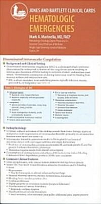 J & B Clinical Card: Hematologic Emergencies (Hardcover)