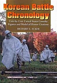Korean Battle Chronology: Unit-By-Unit United States Casualty Figures and Medal of Honor Citations (Paperback)