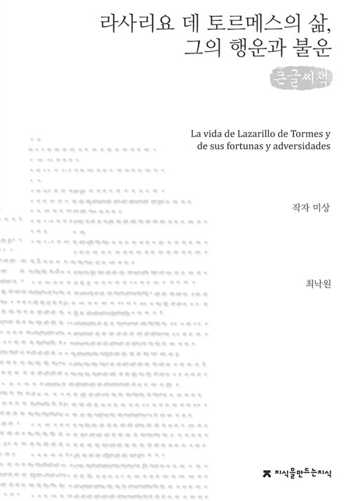 [큰글씨책] 라사리요 데 토르메스의 삶, 그의 행운과 불운