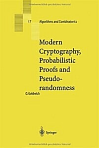 Modern Cryptography, Probabilistic Proofs and Pseudorandomness (Paperback)