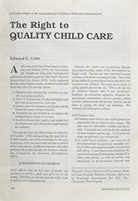 The Right to Quality Child Care (Paperback)